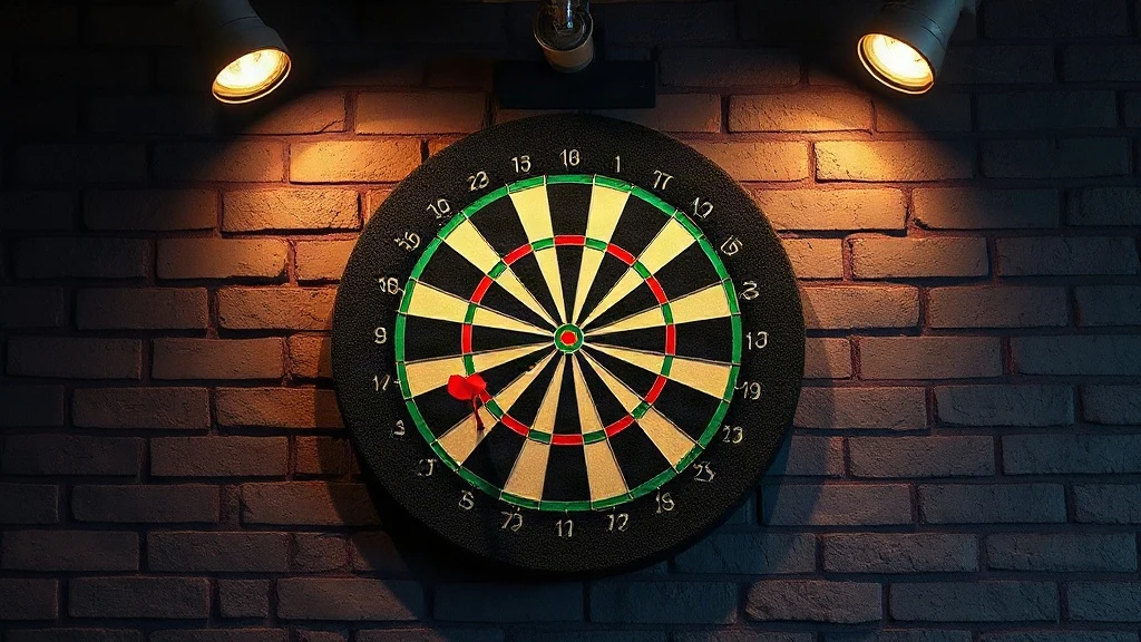 dart surround board protecting a brick wall around a dartboard
